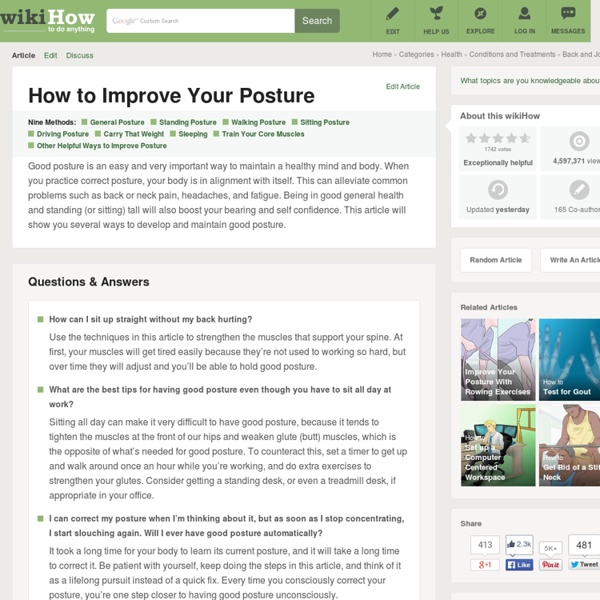 How to Improve Your Posture