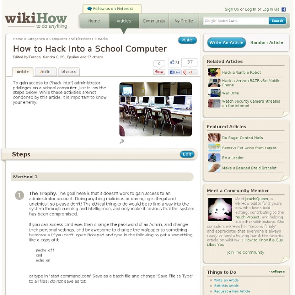 How to Hack Into a School Computer