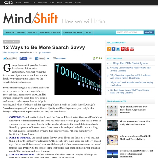 12 Ways to Be More Search Savvy