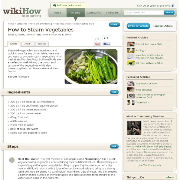 How to Steam Vegetables: 7 Steps