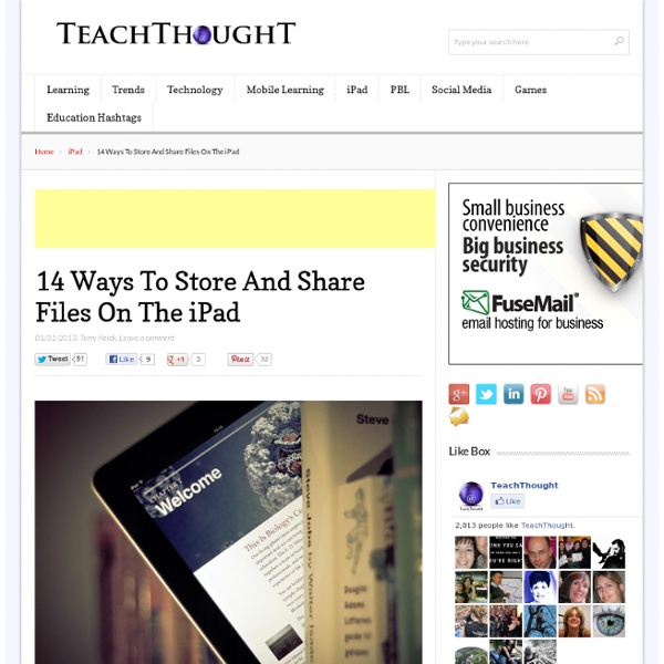 14 Ways To Store And Share Files On The iPad