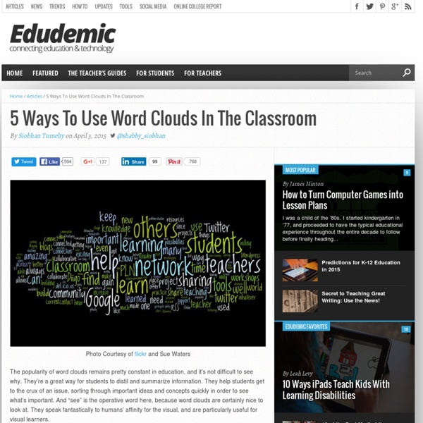 5 Ways To Use Word Cloud Generators In The Classroom