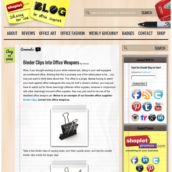 Binder Clips into Office Weapons