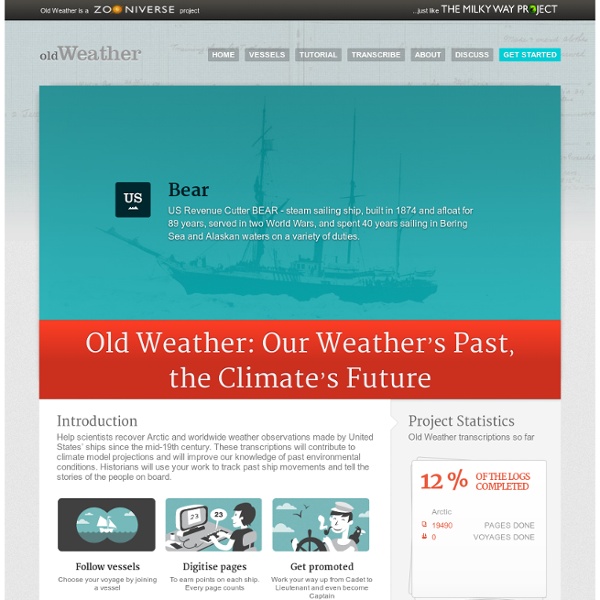 Old Weather - Our Weather's Past, the Climate's Future