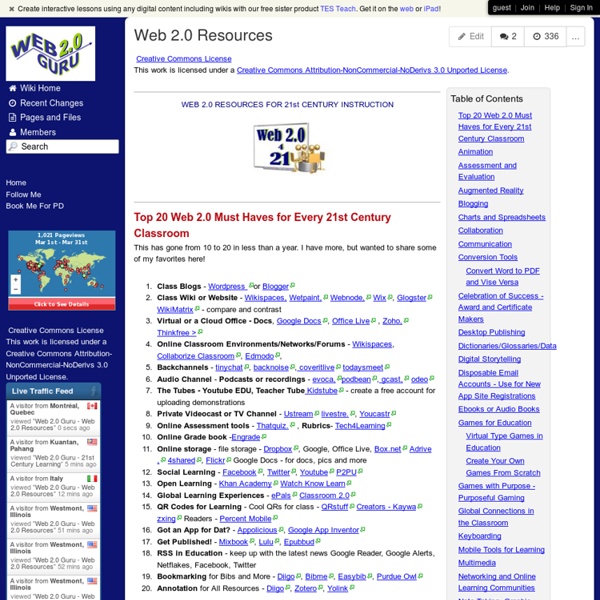 Web 2.0 Guru - Web 2.0 Resources