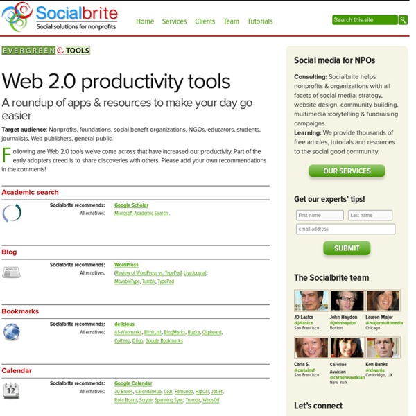 Web 2.0 productivity tools