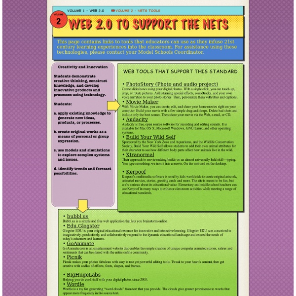 Web 2.0 to support the nets