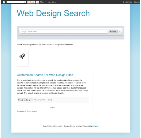 Web Design Pearltree Search