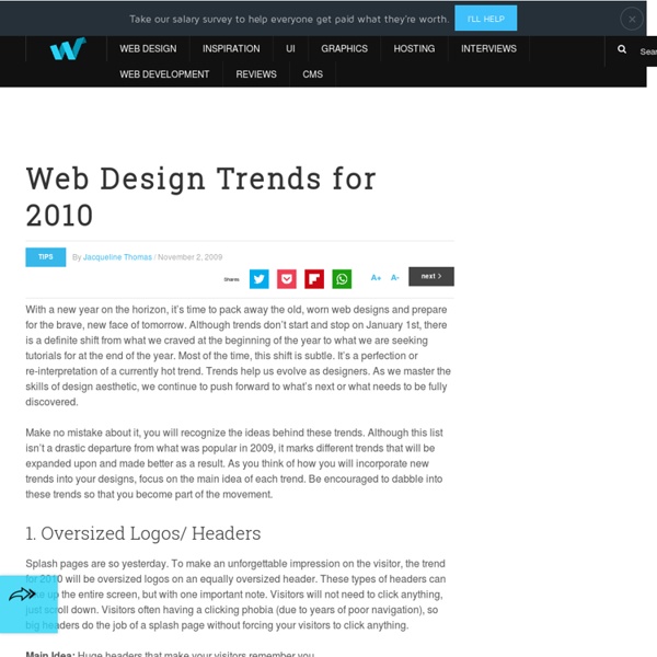 Web Design Trends for 2010