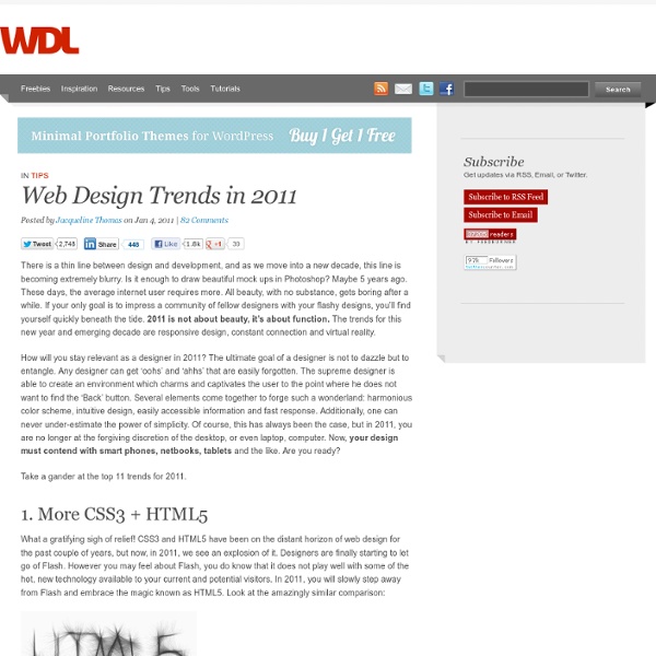 Web Design Trends in 2011
