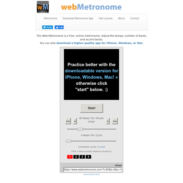 Web Metronome .com - a free online metronome