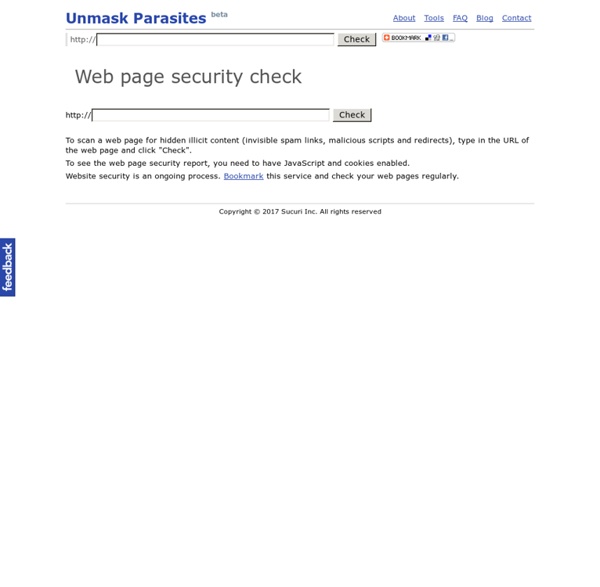 Unmask Parasites