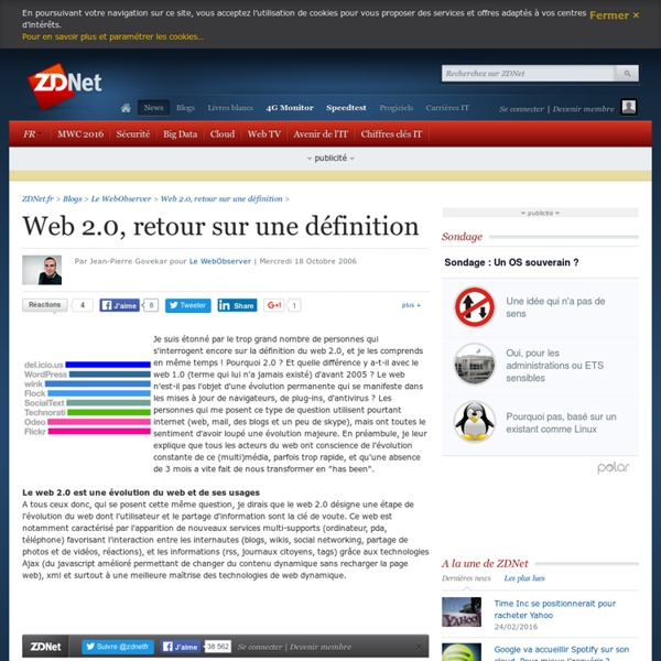 Web 2.0, retour sur une définition