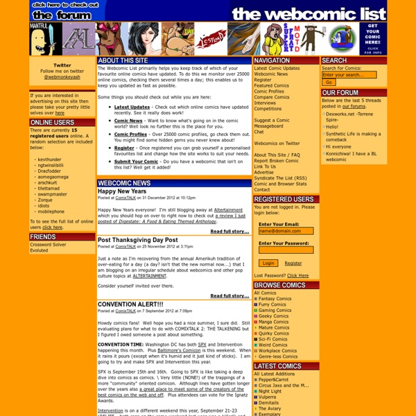 The Webcomic List - Online Comics