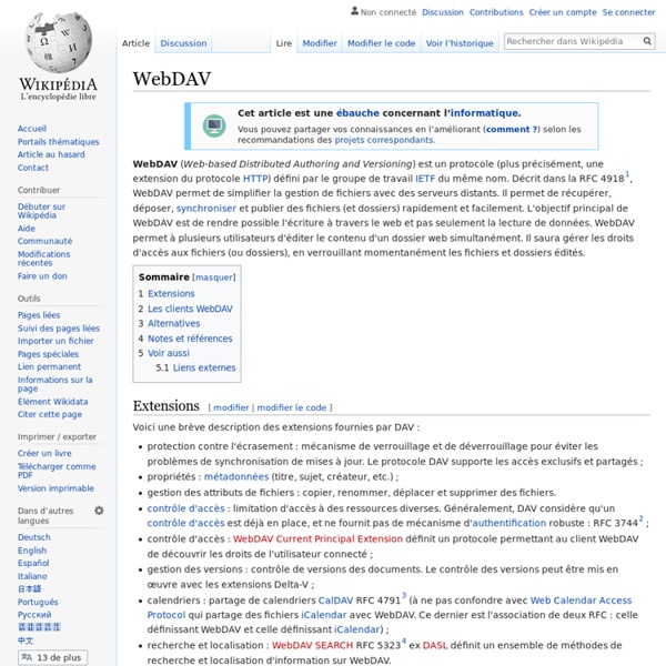 WebDAV - Distributed filesystem