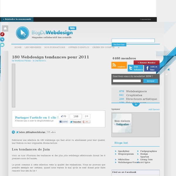 180 Webdesign tendances pour 2011 - webdesign-inspiration