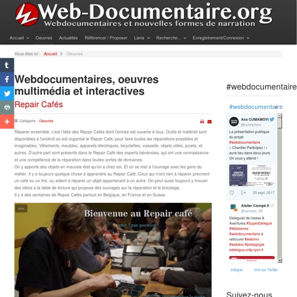 Webdocumentaires, oeuvres multimédia et interactives