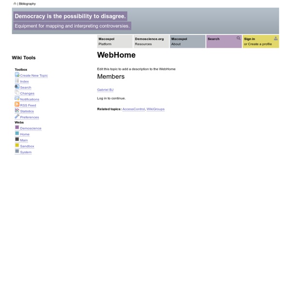 WebHome < MappingControversies.net