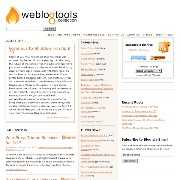 Weblog Tools Collection