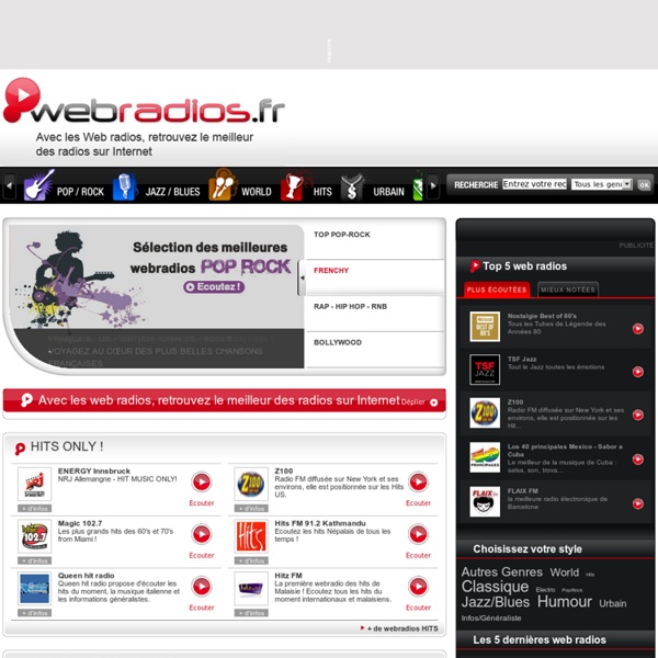 Webradios.fr: avec les web radios, retrouvez les meilleures radios sur Internet