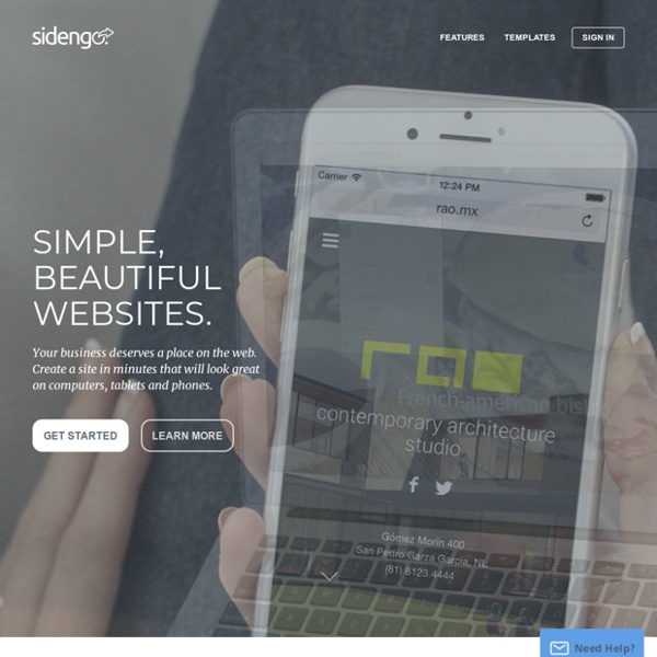 Website Builder - Create a website in minutes - Sidengo