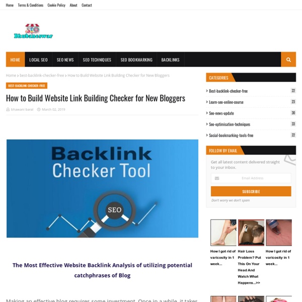 How to Build Website Link Building Checker for New Bloggers