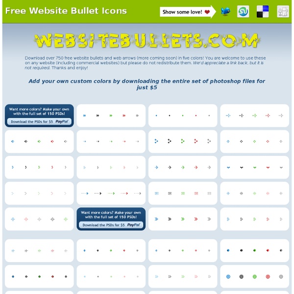 Free web bullets, arrows and icons for your next design