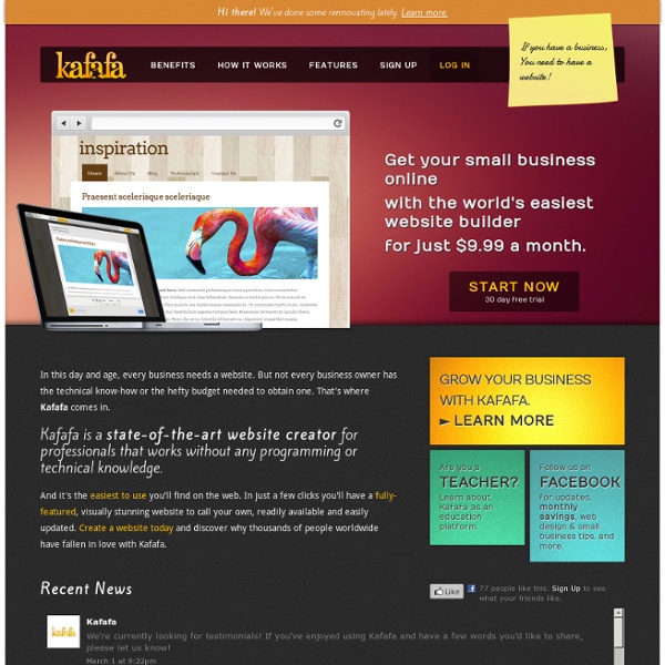 Make a free website, free website builder, free hosting - Kafafa