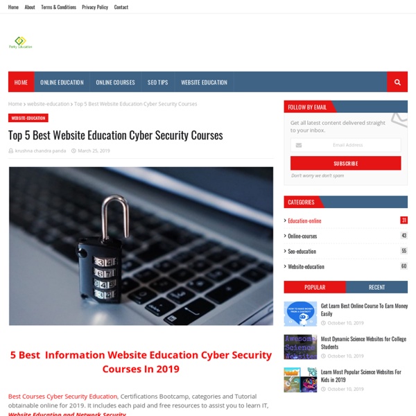 Top 5 Best Website Education Cyber Security Courses