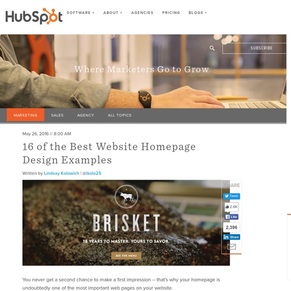 15 Examples of Brilliant Homepage Design