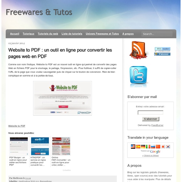 Website to PDF : un outil en ligne pour convertir les pages web en PDF