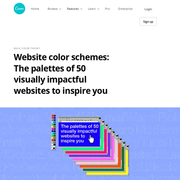Website Color Schemes: The Palettes of 50 Visually Impactful Websites to Inspire You