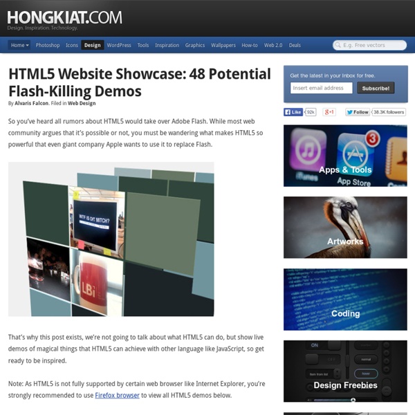 HTML5 Website Showcase: 48 Potential Flash-Killing Demos