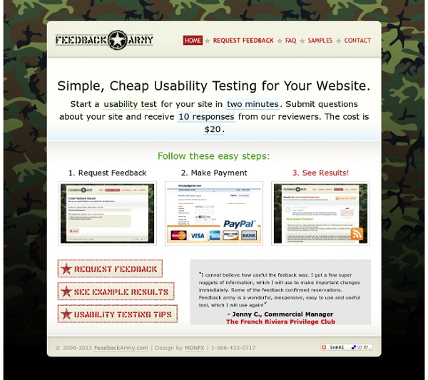 Website Usability Testing Service - Feedback Army