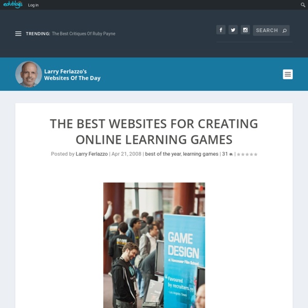 The Best Websites For Creating Online Learning Games