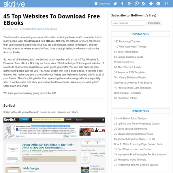 45 Top Websites To Download Free EBooks
