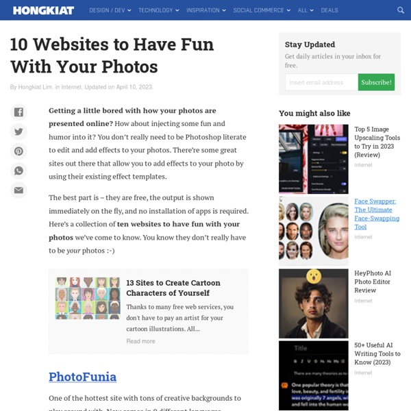 25 Websites To Have Fun With Your Photos Pearltrees