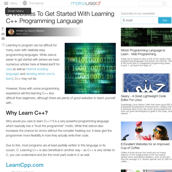 3 Websites To Get Started With Learning C++ Programming Language