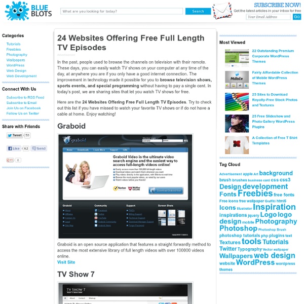 24 Websites Offering Free Full Length TV Episodes