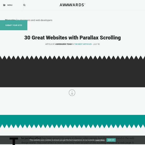 30 Great Websites with Parallax Scrolling