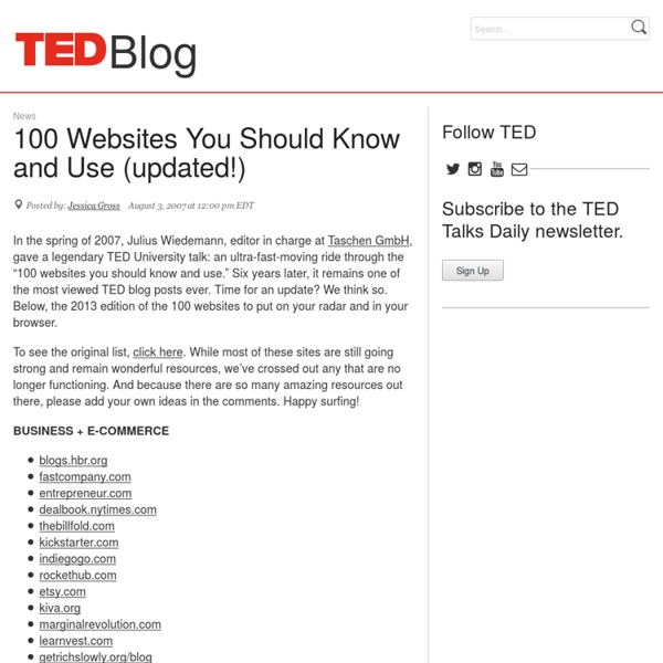 100 Websites You Should Know and Use (updated!)