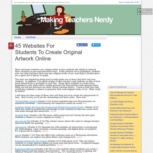 45 Websites For Students To Create Original Artwork Online