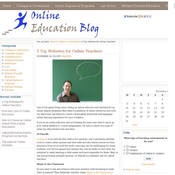 5 Tools & Websites for Online Teachers - Online Education Blog