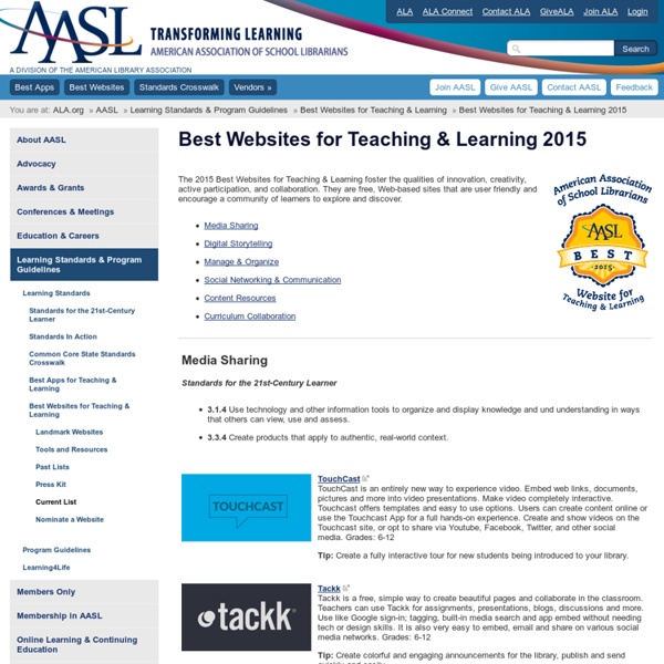 Best Websites for Teaching & Learning 2015