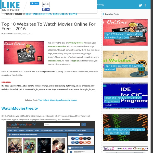 Top 10 Websites To Watch Movies Online For Free