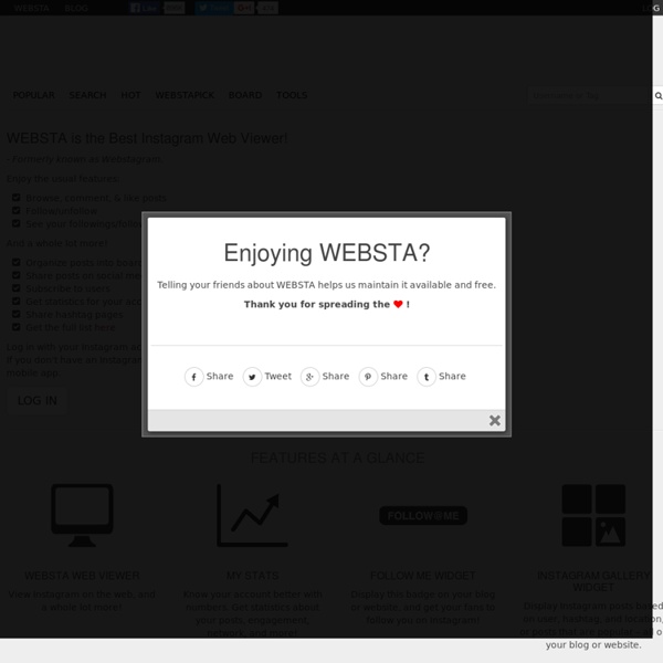 Websta - the best Instagram web viewer online (Webstagram)