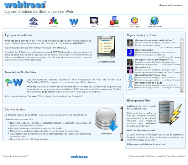 Webtrees - Portail