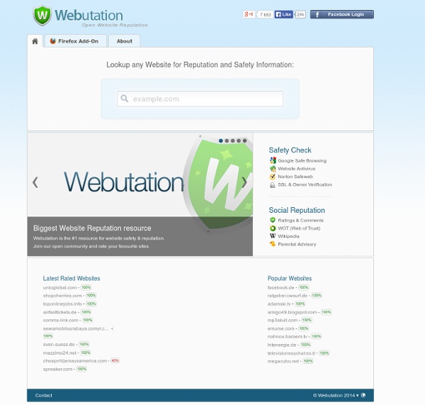 Webutation - Website Reputation Community against fraud and badware
