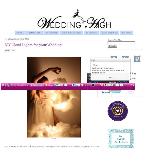 Wedding High: DIY Cloud Lights