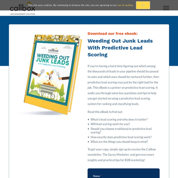 Weeding Out Junk Leads with Predictive Lead Scoring Guide